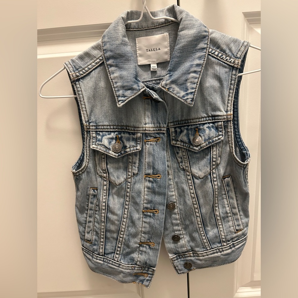 Aritzia Talula Denim Vest XXS